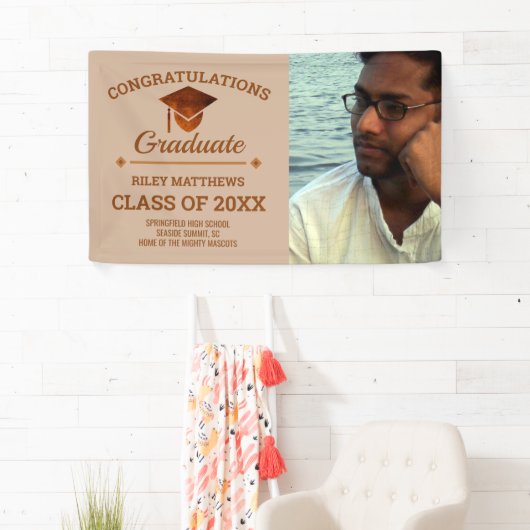 卒業式の銅おめでとうございます卒業生1写真 横断幕 (インサイチュ)