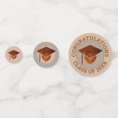 卒業式の銅おめでとうカッコいい写真パーティー コンフェッティ (裏面)