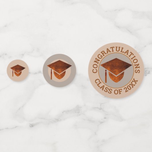 卒業式の銅おめでとうカッコいい写真パーティー コンフェッティ (裏面)