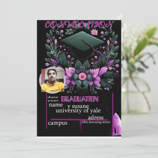 卒業式の願い 招待状 (スタンド正面)