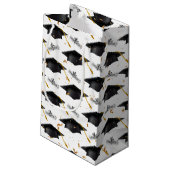 卒業式の黒帽（卒業式） スモールペーパーバッグ (裏面アングル)