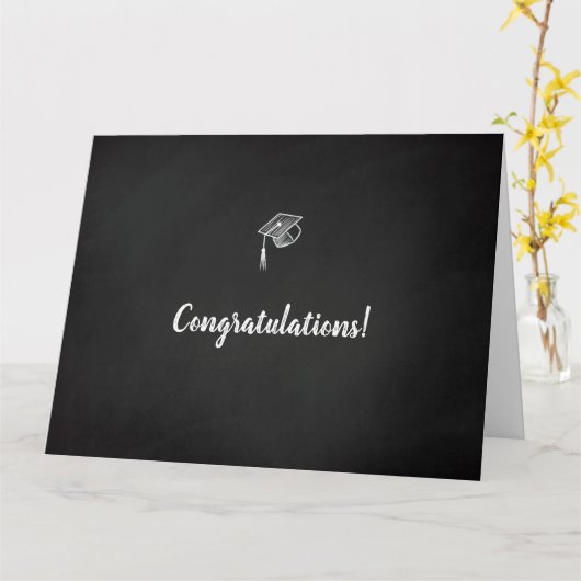 卒業式の黒板 カード (黄色い花)