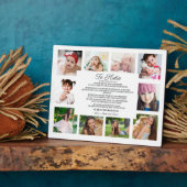 卒業式の10日の写真：感傷的な娘 フォトプラーク (側面)