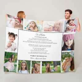 卒業式の11号写真：娘 フリースブランケット