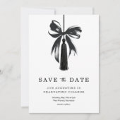 卒業式のSave the Date 高校・大学 招待状 (正面)