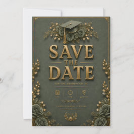 卒業式のSave the Date + RSVPカードセット 招待状