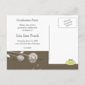 卒業式はがき、タンポポ インビテーションポストカード (裏面)