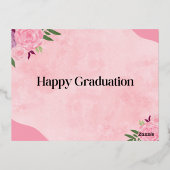 「卒業式はがき 箔シーズンポストカード (裏面)