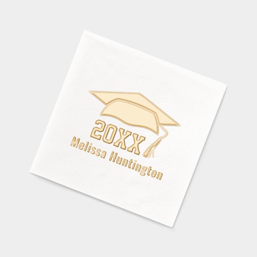 卒業式はっきりした名の年#1 箔ナプキン (左)