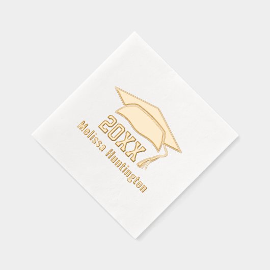 卒業式はっきりした名の年#1 箔ナプキン (右)