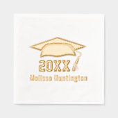 卒業式はっきりした名の年#1 箔ナプキン (正面)