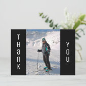 卒業式はっきりした白黒写真 案内状 (スタンド正面)