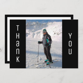 卒業式はっきりした白黒写真 案内状