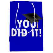 卒業式は青い看板だ ミディアムペーパーバッグ (正面)