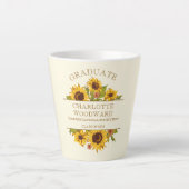 卒業式ひまわりフローラ卒業 カフェラテマグ (正面)