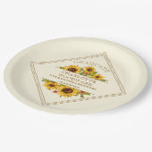 卒業式ひまわりフローラ卒業 ペーパープレート (アングル)
