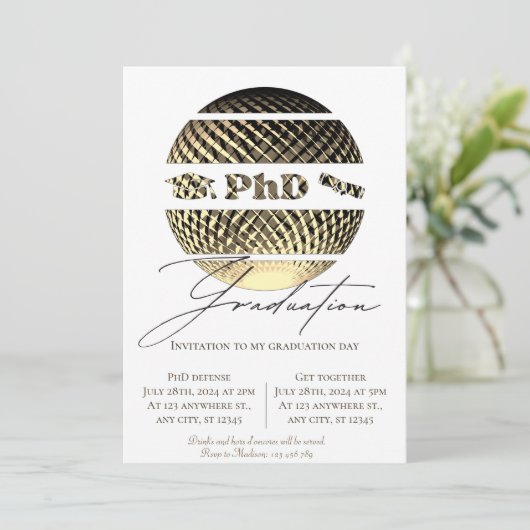 卒業式への招待 招待状 (スタンド正面)