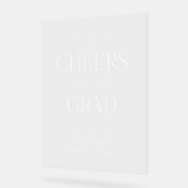 卒業式へようこそモダンの応援 アクリルサイン (傾斜)