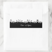 卒業式またはクラス懇親会名タグシール帽子 長方形シール (バッグ)