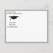 卒業式またはパーティーの保存 案内ポストカード (裏面)
