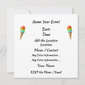 卒業式または特別な行事のプールパーティー招待状 招待状 (裏面)