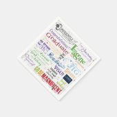 卒業式やる気を起こさせるワードアートことわざ スタンダードカクテルナプキン (角)