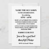 卒業式やパーティーの招待状 招待状 (裏面)