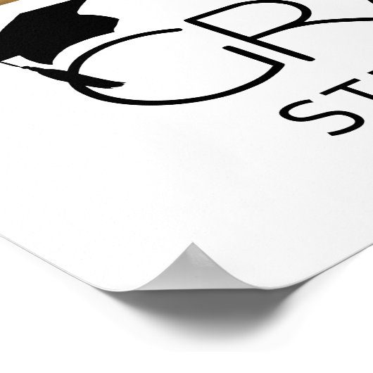 卒業式ようこそアーチフォトおめでとう卒業 ポスター (角)