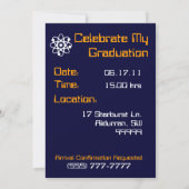 卒業式を制限する 招待状 (裏面)