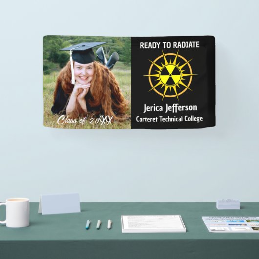 卒業式を放射する準備 横断幕 (トレードショー)