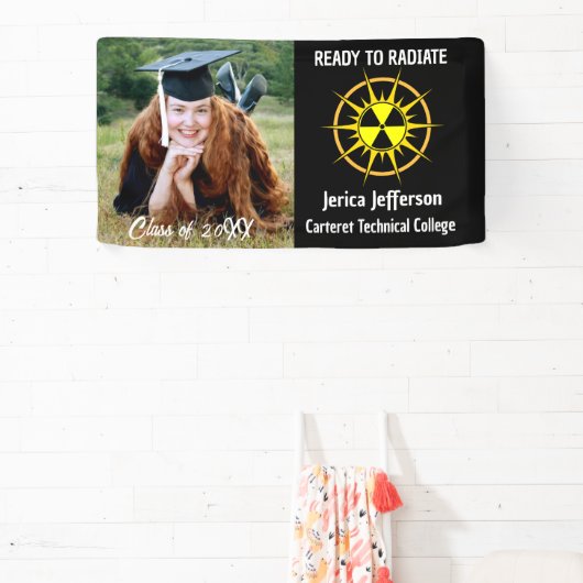 卒業式を放射する準備 横断幕 (インサイチュ)