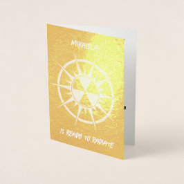 卒業式を放射する準備 箔カード