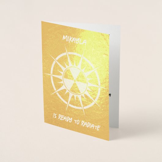 卒業式を放射する準備 箔カード (正面)