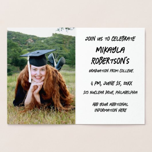 卒業式を放射する準備 箔カード (内部)