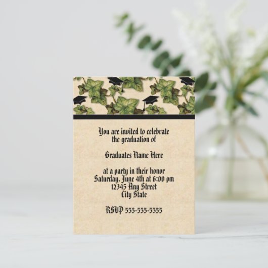 卒業式アイビーパーティの招待状 招待状 (スタンド正面)