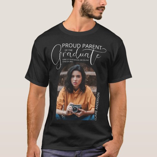 卒業式アーチ型フォト 卒業 Tシャツ (正面)