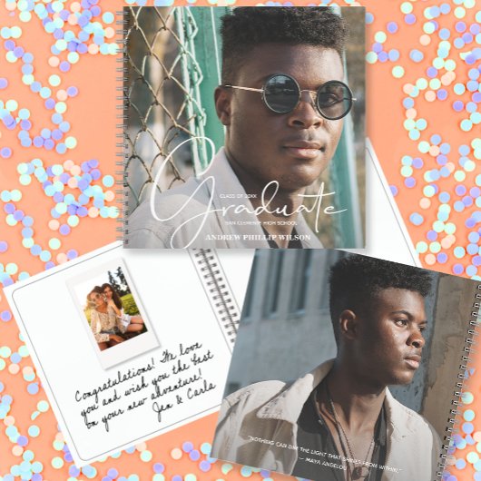 卒業式インスタントフォトゲストブック ノートブック