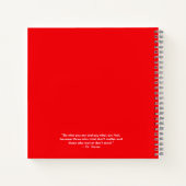 卒業式インスタントフォトメッセージレッドゲストブック ノートブック (裏面)