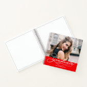 卒業式インスタントフォトメッセージレッドゲストブック ノートブック (内部)