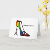 卒業式エッフェルタワーシューズ カード (黄色い花)