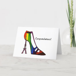 卒業式エッフェルタワーシューズ カード