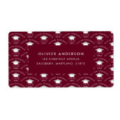 卒業式エレガントのモダンブルゴーニュ級 ラベル (正面)