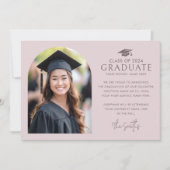 卒業式エレガントアーチ光バラトープ写真 案内状 (正面)