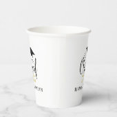 卒業式エレガントクラシックMortarboardスクリプト 紙コップ (右)