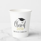 卒業式エレガントクラシックMortarboardスクリプト 紙コップ (正面)