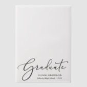 卒業式エレガントパーティーオーバーレイ ベラム紙招待状 (正面)