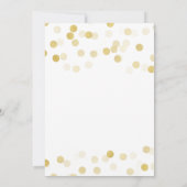 卒業式エレガントパーティーゴールドフォイルグリッターライト 招待状 (裏面)