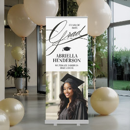 卒業式エレガント垂直方向のリトラクタブルバナー 伸縮バナー