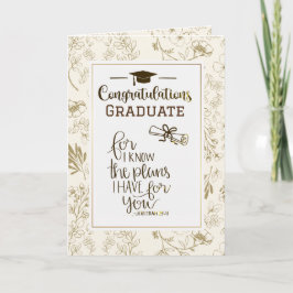 卒業式エレミヤ29:11聖書この計画を知っている カード