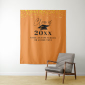 卒業式オレンジブラッククラス年の背景 タペストリー (インサイチュ)